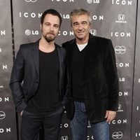 Carles Francino padre e hijo en la presentación del magazine Icon