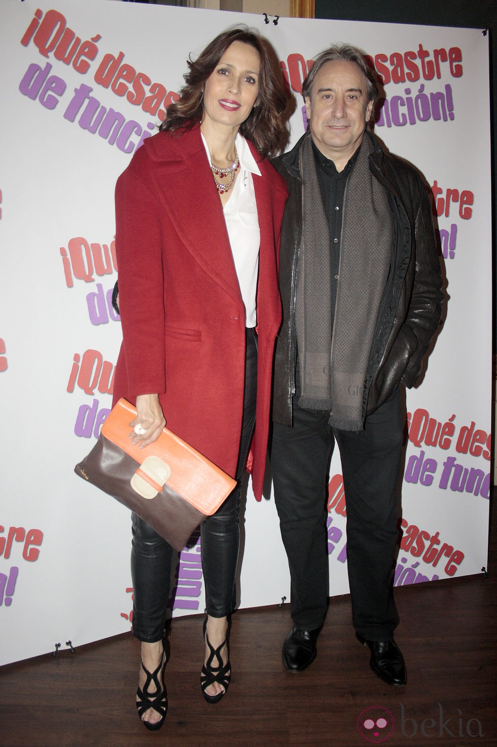 Lola Marceli y Juanjo Puigcorbé en la presentación de la obra de teatro '¡Qué desastre de función!'