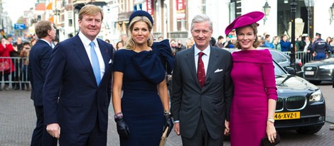 Los Reyes de Holanda reciben a los Reyes de Bélgica en su visita de presentación