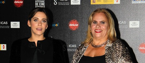 María León y Carmina Barrios en la inauguración del Festival de Cine Europeo de Sevilla 2013