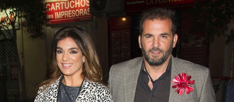 Raquel Bollo y Miguel Temprano en una fiesta de la Fábrica de la Tele