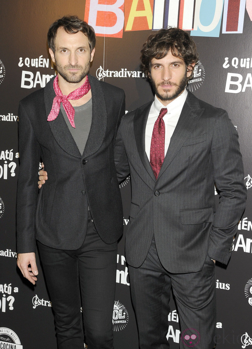 Julián Villagrán y Quim Gutiérrez en el estreno de '¿Quién mató a Bambi?' en Madrid