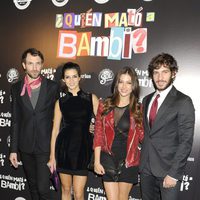 Julián Villagrán, Clara Lago, Úrsula Corberó y Quim Gutiérrez en el estreno de '¿Quién mató a Bambi?' en Madrid