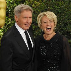 Emma Thompson y Harrison Ford en la ceremonia de entrega de los Governors Awards 2013