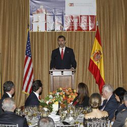 El príncipe Felipe da un discurso en la cena de inaguración del Foro España - Estados Unidos