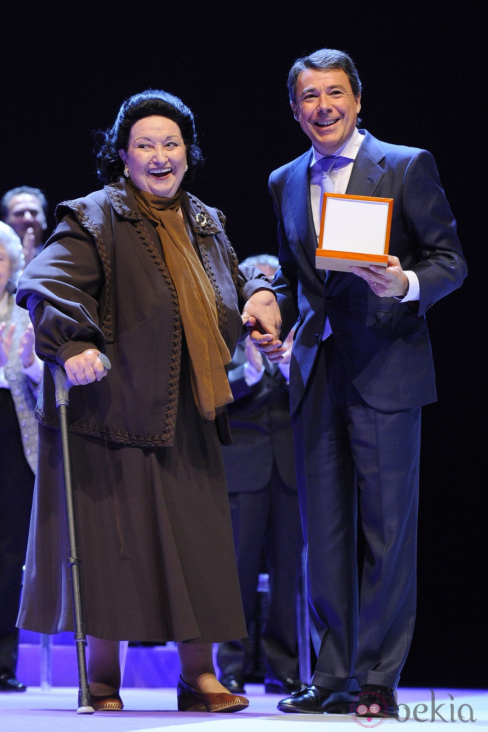 Montserrat Caballé e Ignacio González en los Premios Cultura de la Comunidad de Madrid 2013