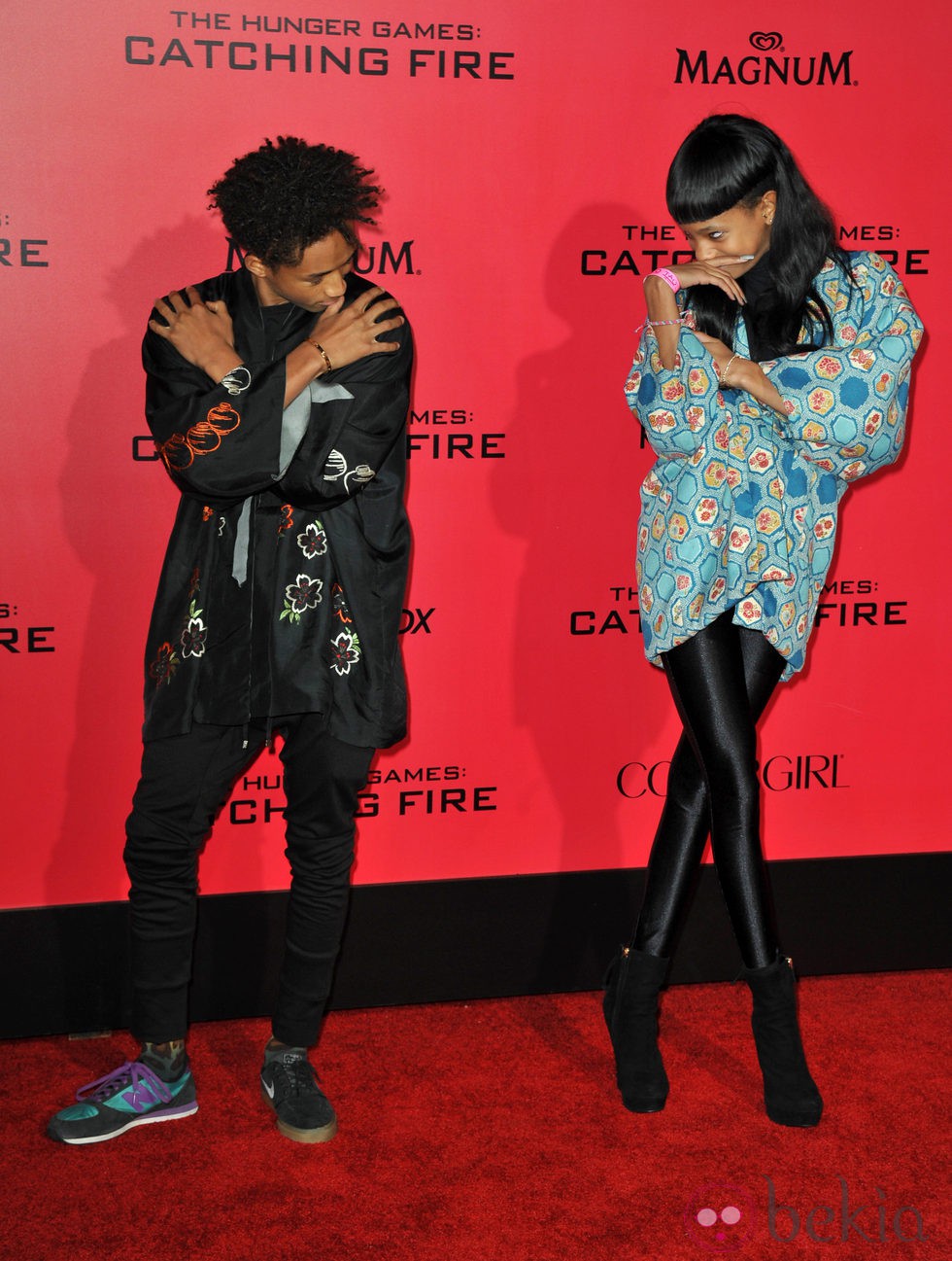 Jaden y Willow Smith en el estreno de 'Los Juegos del Hambre: En llamas' en Los Angeles