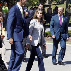 Los Príncipes de Asturias muy sonrientes tras sus vacaciones de verano