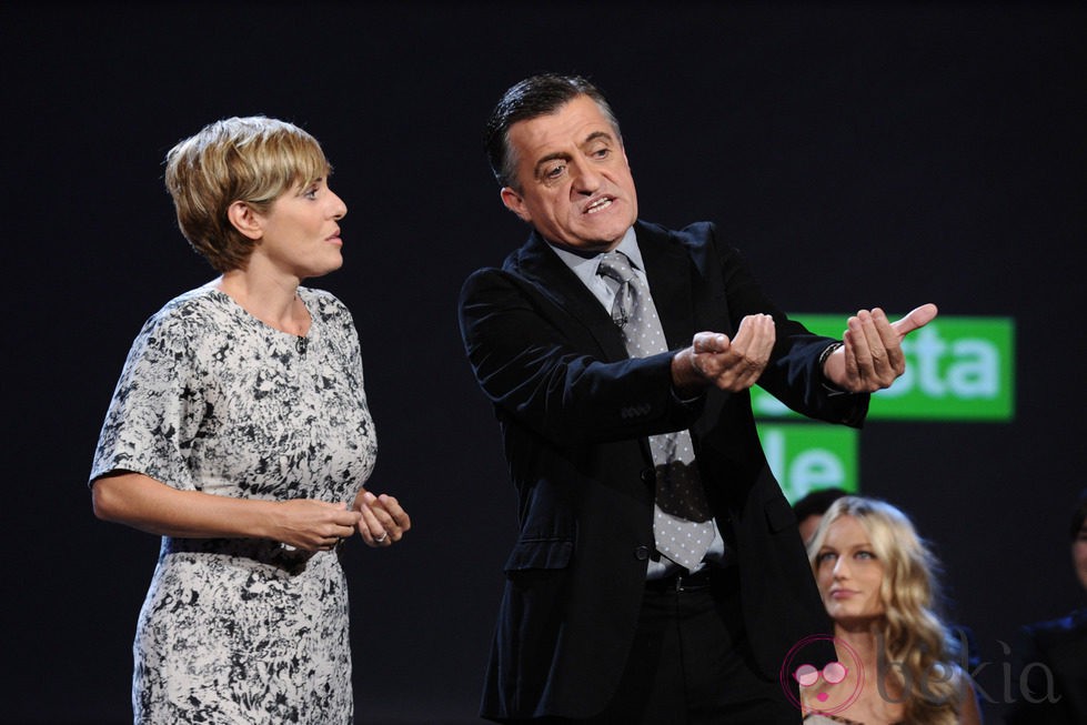 Anabel Alonso y El Gran Wyoming durante la presentación de la nueva temporada de LaSexta