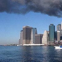 Las Torres Gemelas envueltas en fuego el 11-S