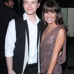 Chris Colfer y Lea Michele en la presentación de la nueva temporada de Fox