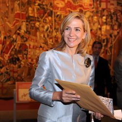 La Infanta Cristina inaugura una exposición de tapices de Pastrana en Washington