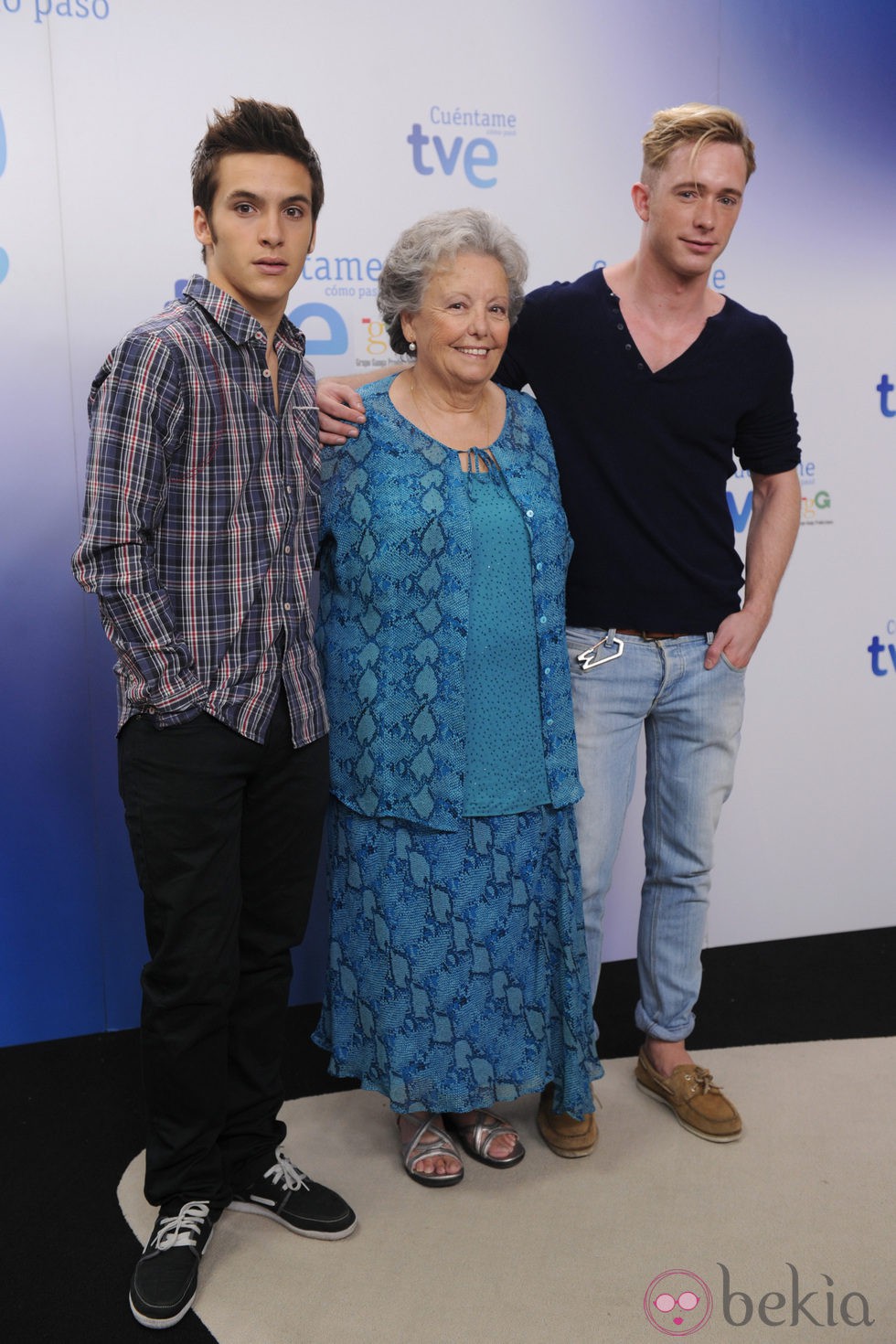 Ricardo Gómez, María Galiana y Pablo Rivero en la celebración de los 10 años de 'Cuéntame cómo pasó'