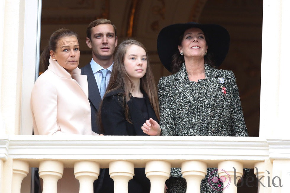 Las Princesas Carolina y Estefanía, Pierre Casiraghi y Alexandra de Hannover en el Día Nacional de Mónaco 2013