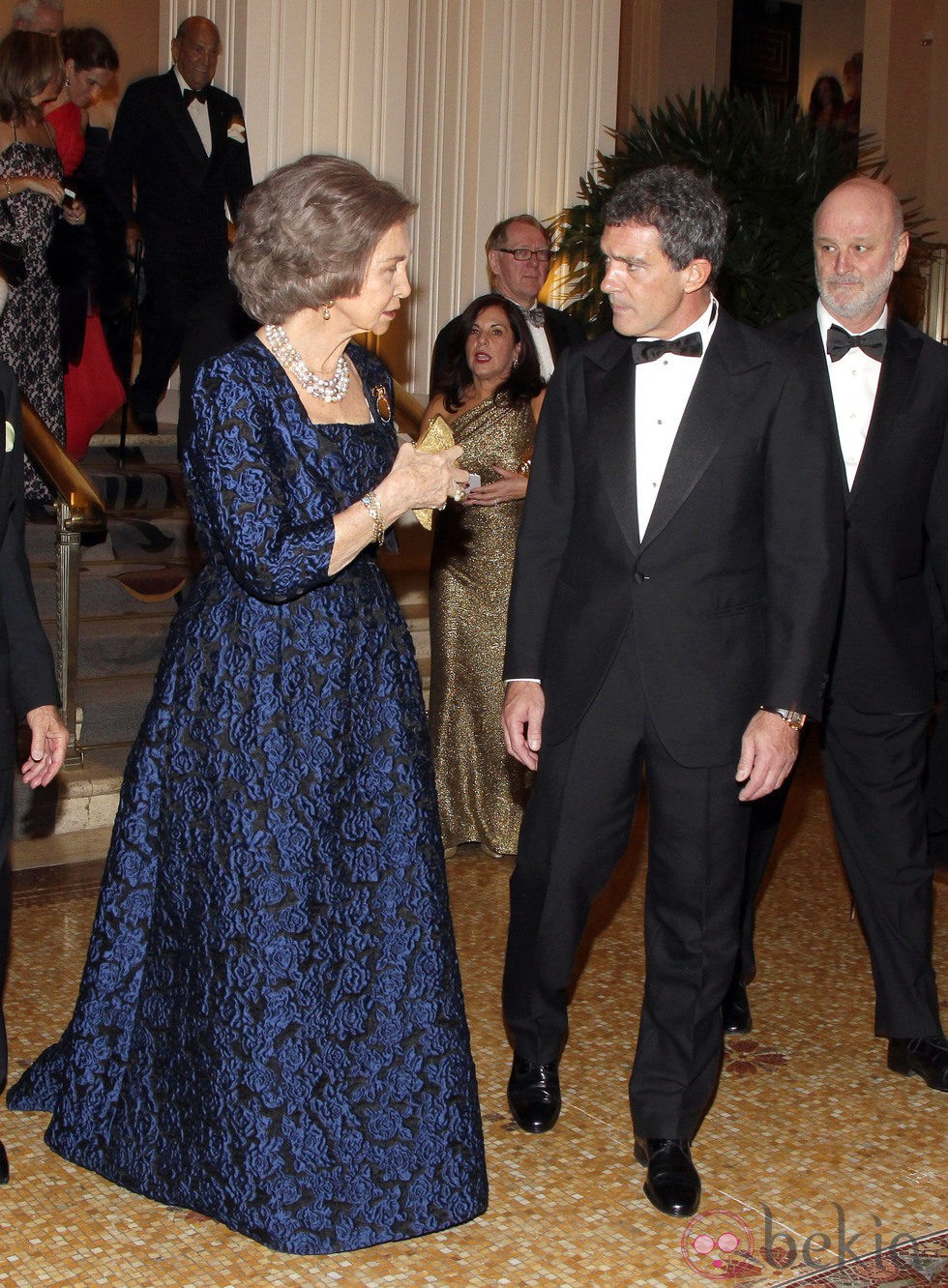 La Reina Sofía y Antonio Banderas en la entrega de las Medallas de Oro del Queen Sofía Spanish Institute