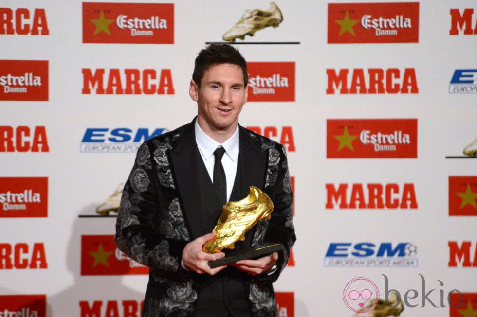 Leo Messi recoge la Bota de Oro 2013