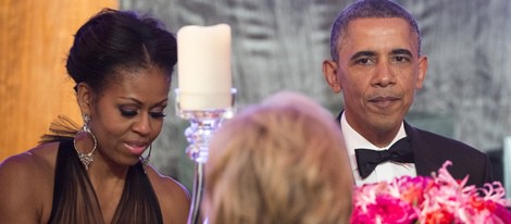 Barack Obama y Michelle Obama en la cena en honor a los galardonados con las Medallas de la Libertad