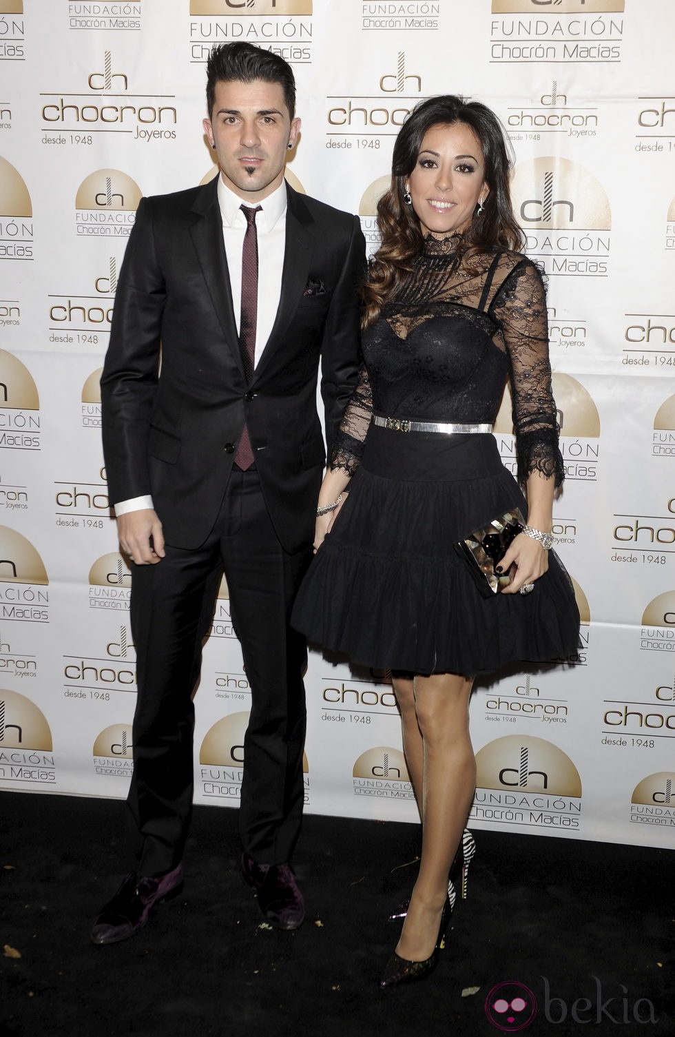 David Villa y Patricia González en la presentación del Catálogo Solidario de la Fundación Chocrón Macías 2014