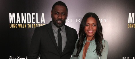 Idris Elba y Naomie Harris en la proyección de 'Nelson Mandela, del mito al hombre' en Nueva York