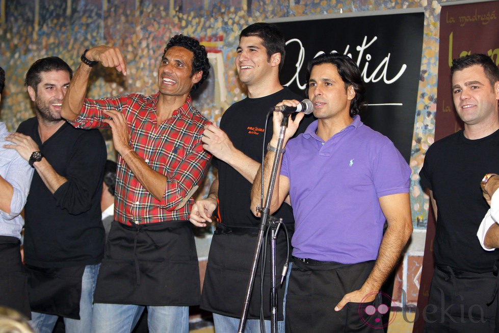 Óscar Higares, Julián Contreras, Fran Rivera y Fonsi Nieto en el Rastrillo 2013