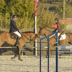 La Infanta Elena y Luis Astolfi en el Concurso de Saltos de Badajoz