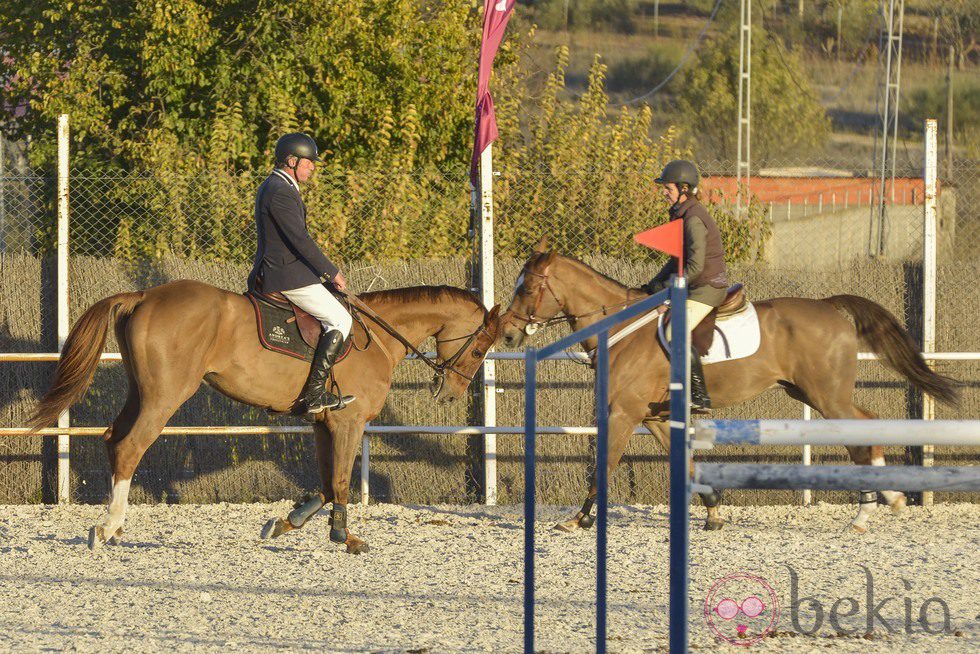 La Infanta Elena y Luis Astolfi en el Concurso de Saltos de Badajoz