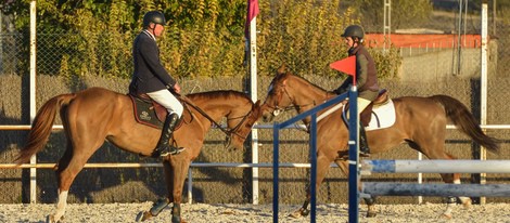 La Infanta Elena y Luis Astolfi en el Concurso de Saltos de Badajoz