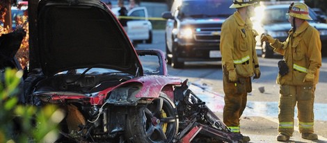 Así quedó el coche en el que murió Paul Walker