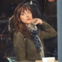 Dakota Johnson en el set de 'Cincuenta sombras de Grey' en Vancouver