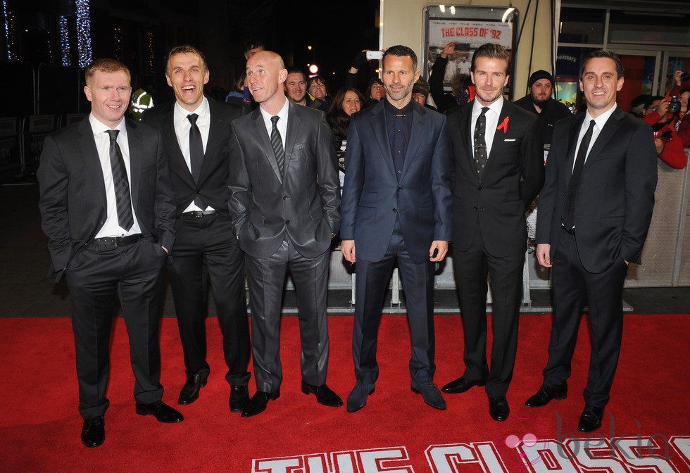 David Beckham y sus compañeros protagonistas de 'The Class of '92'