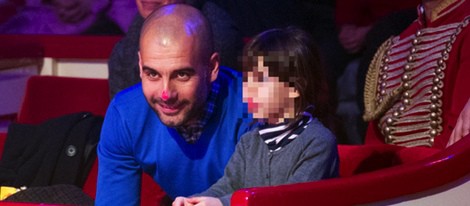 Pep Guardiola y Valentina en el circo