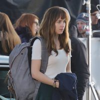 Dakota Johnson, colegiala en el rodaje de 'Cincuenta sombras de Grey'