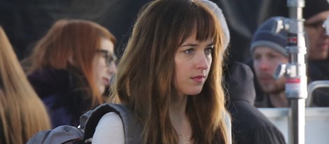 Dakota Johnson, colegiala en el rodaje de 'Cincuenta sombras de Grey'