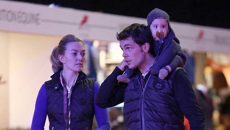 Marta Ortega y Sergio Álvarez con el pequeño Amancio en el Master Gucci 2013