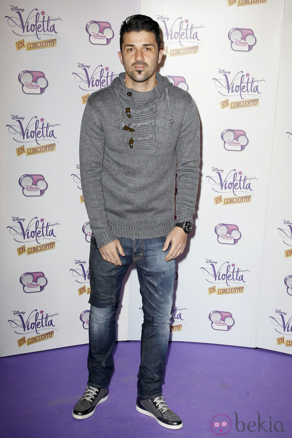 David Villa en el concierto de Violetta en Madrid