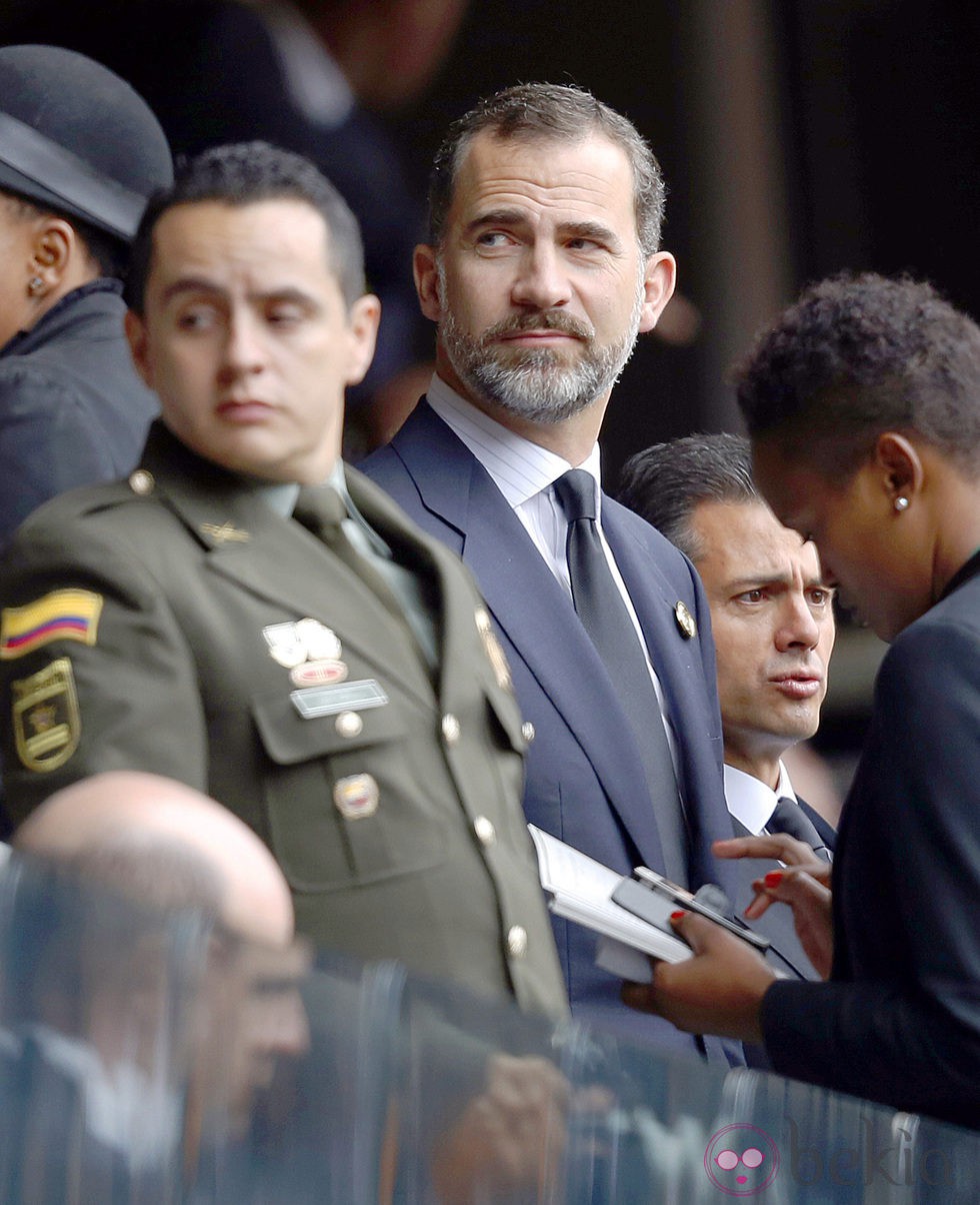 El Príncipe Felipe en el funeral de Nelson Mandela