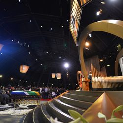 Escenario donde se celebró el funeral de Nelson Mandela en Qunu