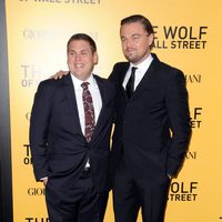 Jonah Hill y Leonardo DiCaprio en el estreno de 'El lobo de Wall Street' en Nueva York