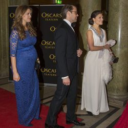 La princesa Magdalena, el príncipe Daniel y la princesa Victoria en en el homenaje celebrado con motivo del 70º cumpleaños de la monarca