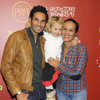 Óscar Higares y su mujer Sandra Álvarez en el estreno del espectáculo "Navidad en el circo Price"