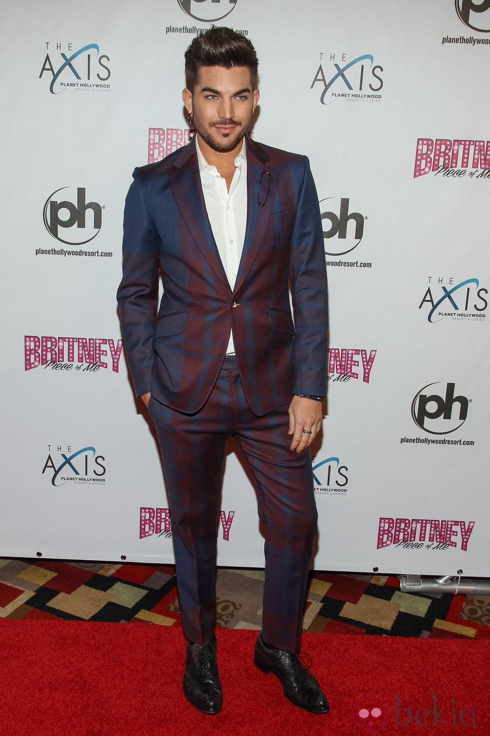 Adam Lambert en el estreno de 'Britney Spears: Piece of Me' en Las Vegas