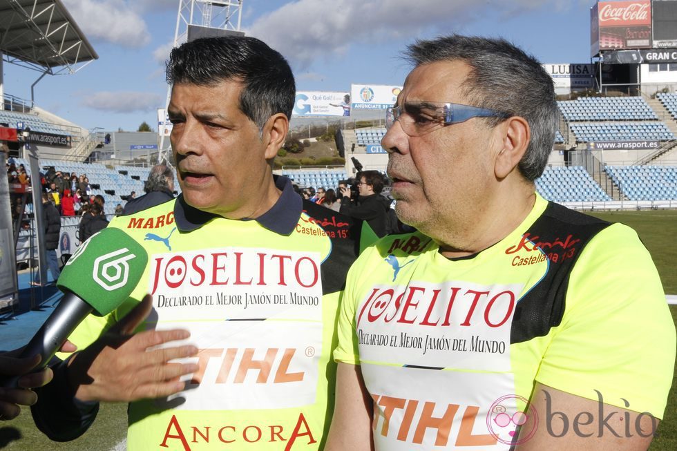 Los Chunguitos durante el partido solidario toreros vs artistas celebrado en Getafe