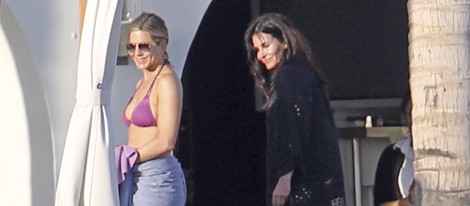 Las actrices Jennifer Aniston y Courteney Cox de vacaciones en Los Cabos, México