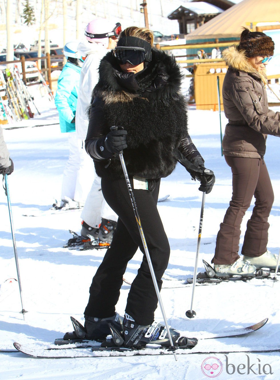 Kim Kardashian durante sus vacaciones invernales en Aspen (Colorado)