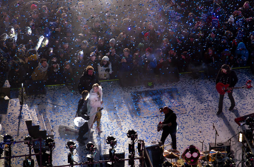 Miley Cyrus a punto de despedir el año sobre el escenario de Times Square 