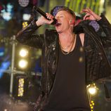 Macklemore durante su actuación en fin de año desde Times Square