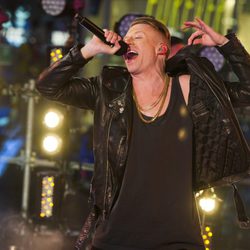 Macklemore durante su actuación en fin de año desde Times Square