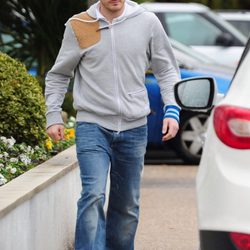 Iker Casillas en el Hospital Ruber Internacional antes de ser padre