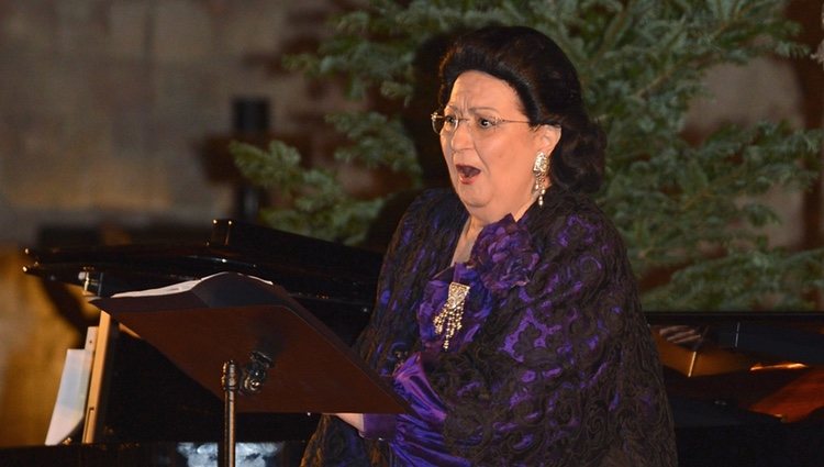 Montserrat Caballé en el concierto benéfico 'Voces para la esperanza' en Barcelona