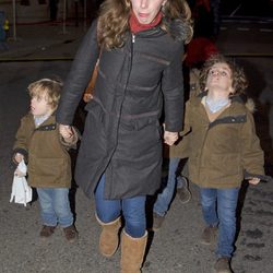 Ana Aznar con sus hijos en la Cabalgata de Reyes 2014 de Madrid